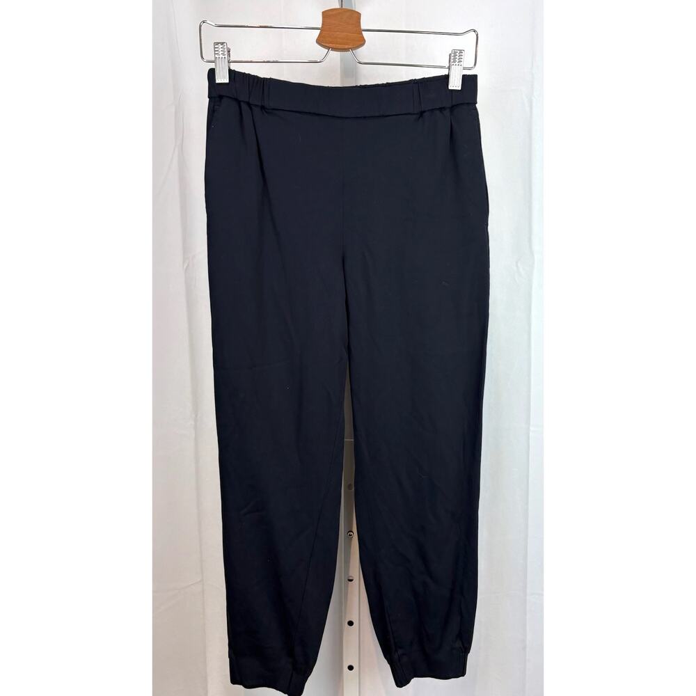 COS Womens 34 US XS Pull On Ankle Jogger Pants Wool Blend Elastic Waist Black